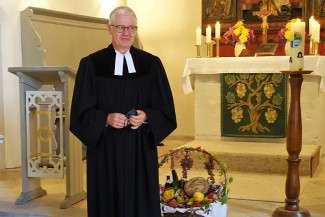 Pfarrer Kreile bei Amtseinführung in Großhabersdorf