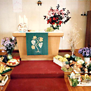 Altar in der Behelfskirche